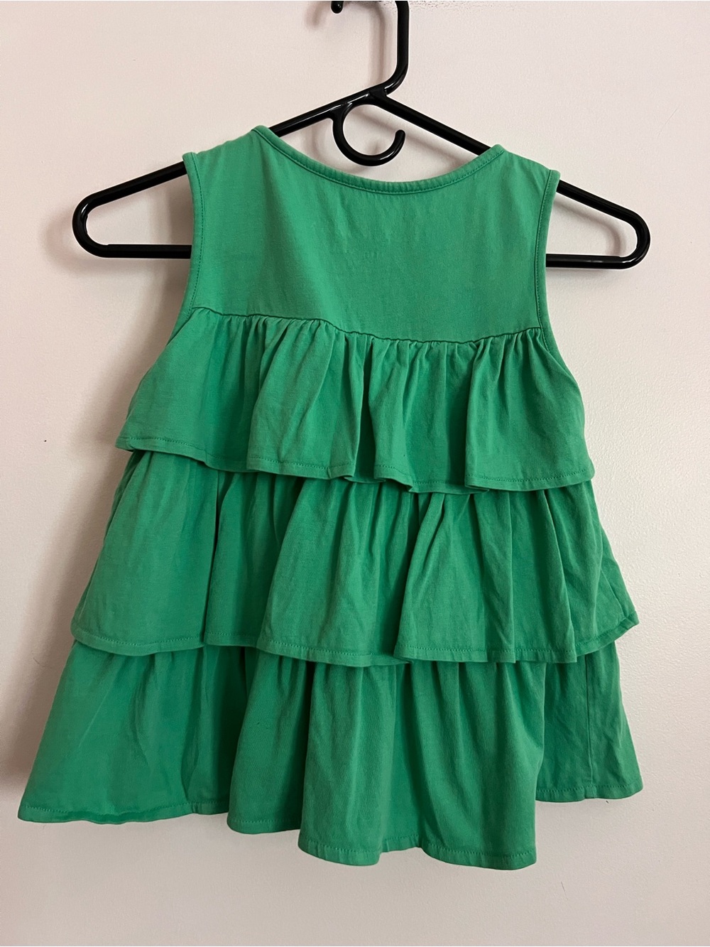 Mini Boden Green Tiered Ruffle Tank Top - Picture 5 of 8